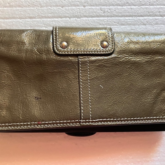 Very Cute Vintage Coach Bleeker Gray Patent Leather Wallet/Wristlet. Orig. Owner - Picture 2 of 15